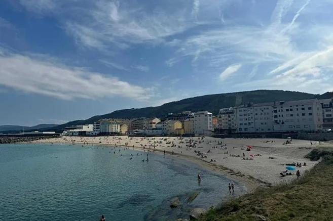 Apartamento Burela Paloma Playa Bagian luar foto